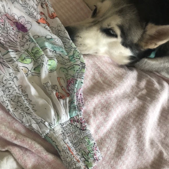 Anthropologie Maeve Tropical print blouse gathered waist/ wrists. Like new! SzXL - Picture 11 of 12